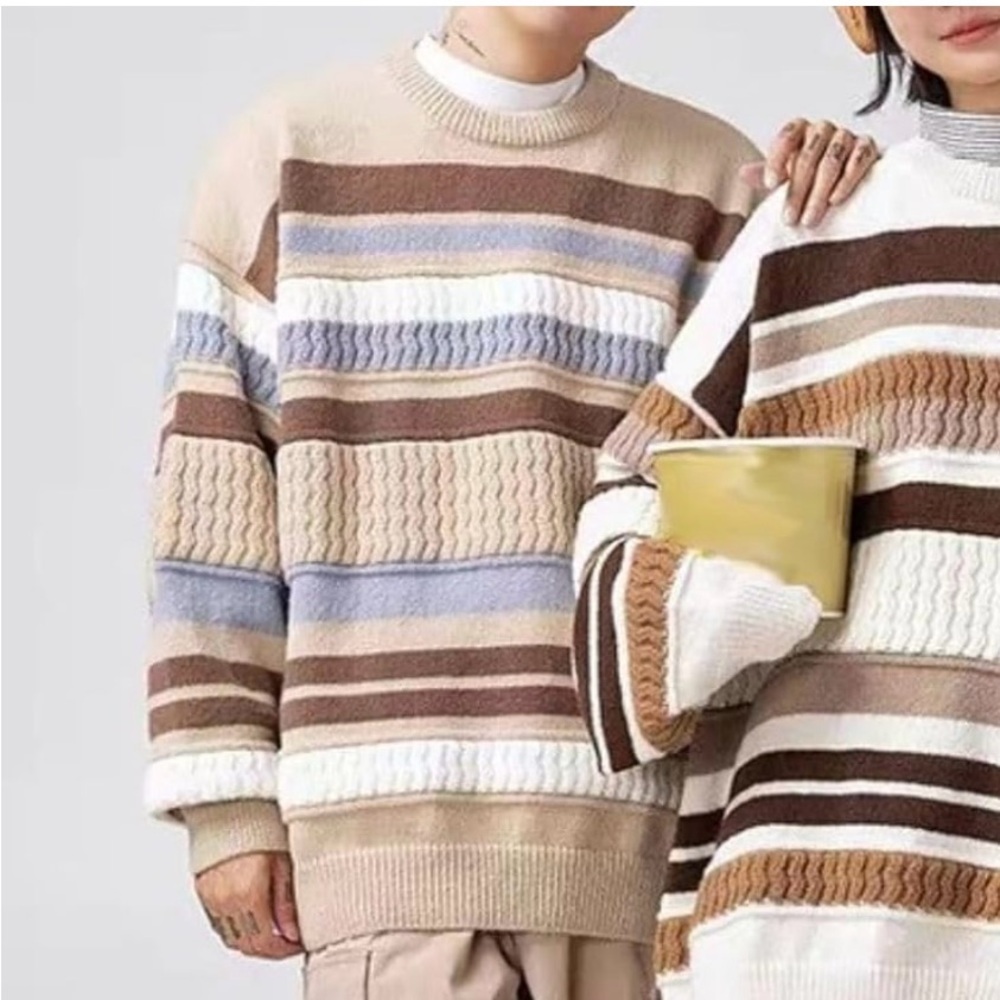 - ELFRIC EDEN LONG SLEEVE CABLE KNIT SWEATER